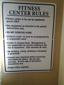 Funny Sign In the Gym – Read Point 6 | YesNomads