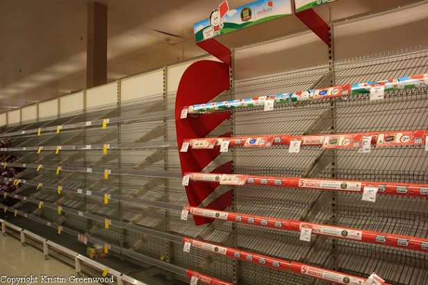 Photo Of The Week – Empty shelves at supermarket due to Cyclone Ita Australia