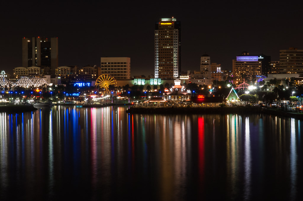 Photo Of The Week – View at night The Pike at Long Beach Rainbow Harbor