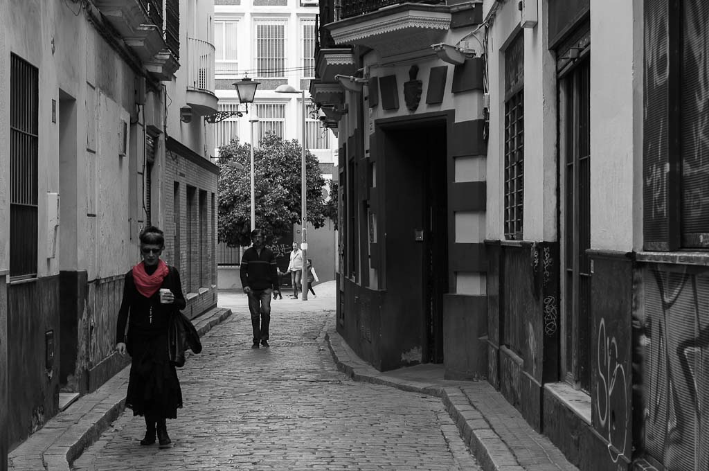 Photo Of The Week – Black And White Street Scene In Seville Spain Sevilla