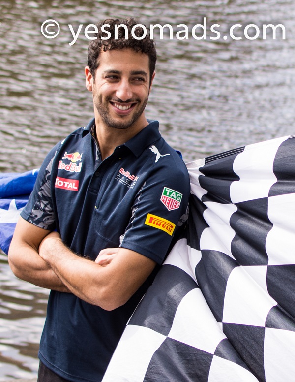 © YesNomads.com Australian F1 Driver Daniel Ricciardo at the river in Melbourne